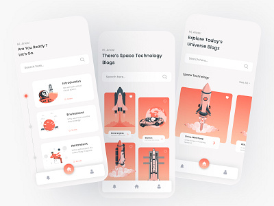 Space Online Learning App app branding design graphic design illustration ui ux