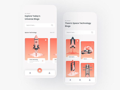 Space Online Learning App app branding design graphic design illustration ui