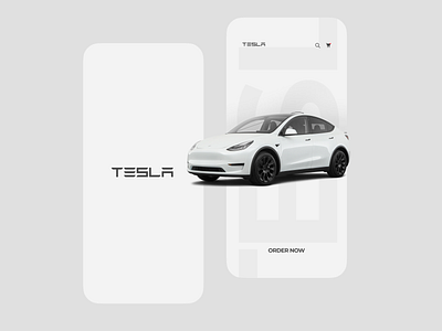 Tesla Model Y Mobile App 3d app branding cars design figma graphic design tesla ui ux