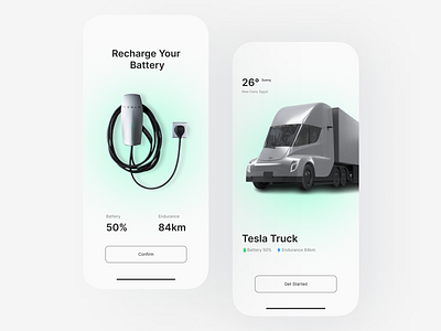 Tesla Electric Charger – Concept App UI app branding charger design electric graphic design tesla ui