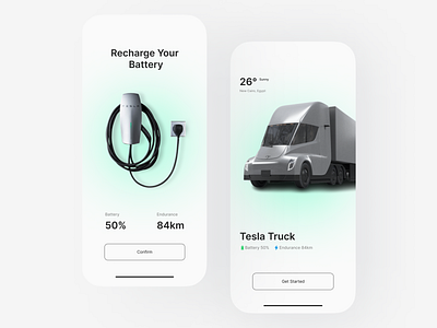 Tesla Electric Charger – Concept App UI
