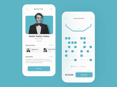 Party Ticket Booking – Concept App UI