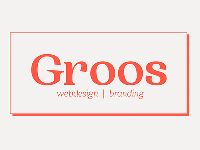 Groos Design Logo branding design portfolio logo logo design orange orange logo typography