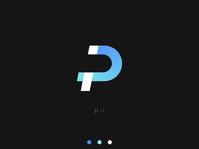 P + i logo branding i logo logos p