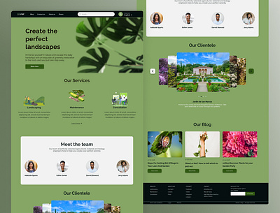 Website Design for Gardening Service - SNIP colorpalette design figma garden minimal modern nature plants project typography ui ux webdesign website website design
