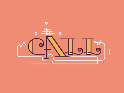 Call animation call colorful kari line text type typeface typography