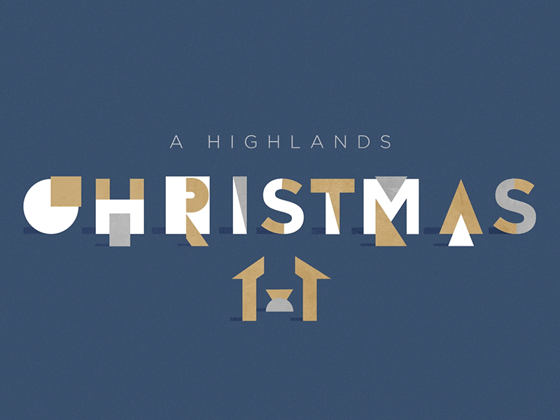 A Highlands Christmas animation christmas font gif lettering motion text typography