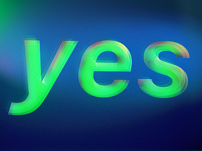 yes 3d c4d cinema 4d typography yes