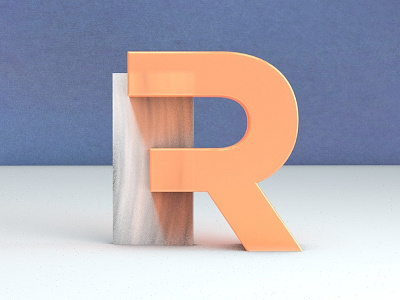 R c4d letter marble physical texture transparent