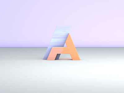 A 3d c4d letters marble type