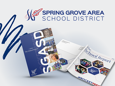 Print Design | Spring Grove Area School District branding graphic design magazine design print design publication design