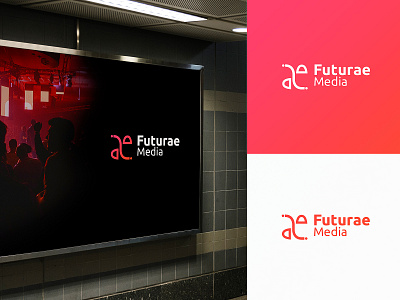 Futurae brand branding events expo icon modern logo negative space pink red startup technology
