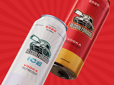 Alcoolforado Vodka brand design brand identity branding design can mockup logo packaging