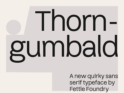 Thorngumbald Typeface