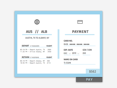 Daily UI // 002 Credit Card Checkout 002 atx austin challenge credit card dailyui ui web