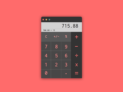 Daily UI // 004 Calculator 004 atx calculator challenge dailyui flat ui ux web