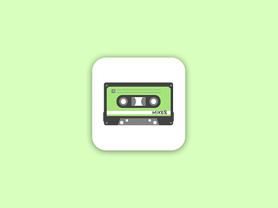 Daily UI // 005 App Icon 005 app app icon cassette challenge dailyui icon ios mixer mixtape music web