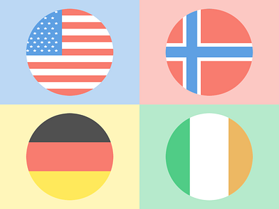 Icon Set // Flags of the World flags flat germany icon icon set ireland norway usa