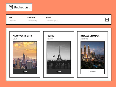 Bucket List // React App [code] code flat front end front end development react