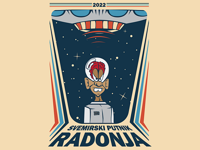 Space traveller Radonja design graphic design illustration typography vector