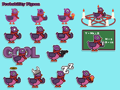 Pigeon Emoji 2d flatdesign illustrator pigeon twitch twitchemotes vector vectorart