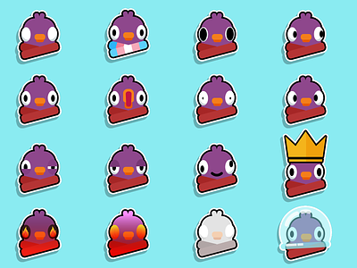 Probability Pigeon Sticker Emoji 2d branding design emoji flat design illustration illustrator lgbt logo pigeon