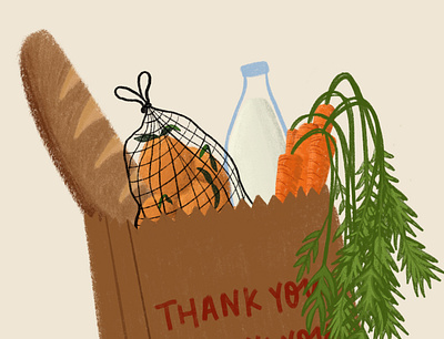 Thank You for Shopping with Us 2d illustration everyday item freehand hand drawn illustration texture thank you