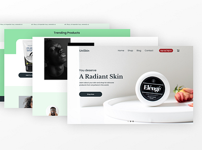 Landing Page for a Skincare Community