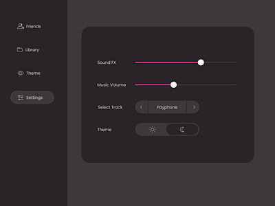 Settings page #DailyUI #007