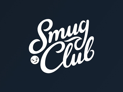 Smug Club lettering