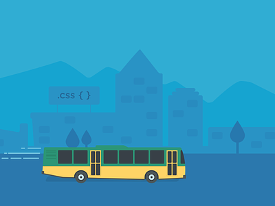 City illustrations bus illustration