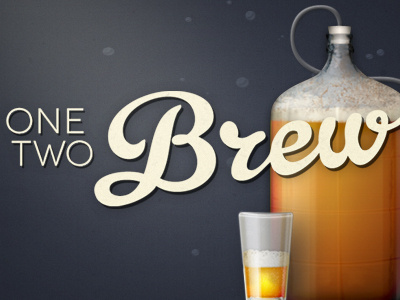 One Two Brew app beer identity illustration
