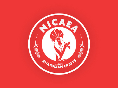 Nicaea Anatolian Crafts flat icon illustration logo typography