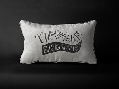 Sketching a phrase on a pillow pillow design typography hand