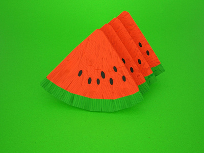 origami fruits - watermelon