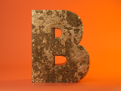 Letter B 3d design illustration