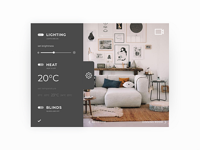 Daily UI #007 - Settings 007 challenge daily daily ui dailyui heat home home monitoring lights page settings ui