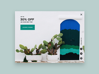 Daily UI #016 - Pop-Up / Overlay challange clean colorscheme dailyui dailyui016 design minimal pop up popup simple tropical