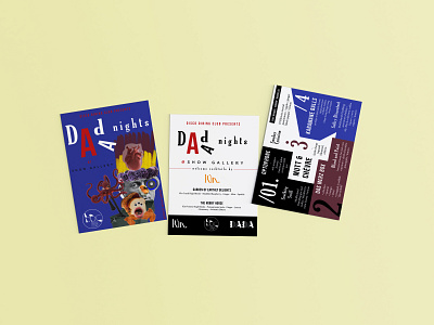 Dada Nights Menu adobe illustrator adobe photoshop collage art dada art menu design