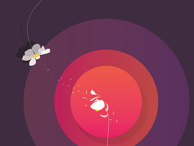 Flower's memory graphic design illustration