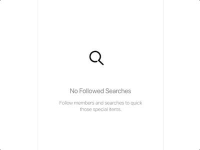 Empty state animation design: Search animation