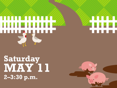 It's a Farm Birthday! animals barn birthday chicken cow farm illustrator invite party pig vector