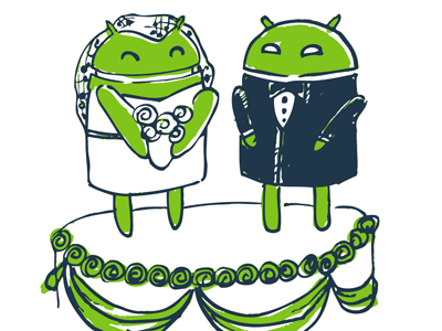 Android Wedding android doodle fun wedding