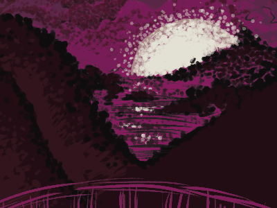 Moonlight brushes illustration moon night purple