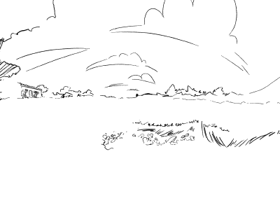 The Ranch colombia drawing landscape mountains photoshop ranch sky wip