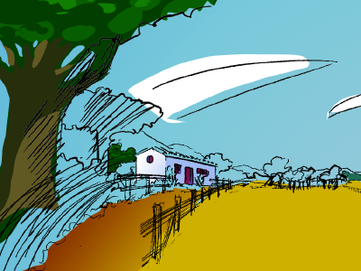 The Ranch (WIP) illustration landscape photoshop ranch