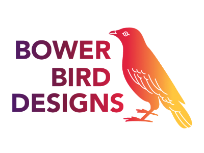 Bower Bird Designs Logos Round 1 bowerbirds gradient logo