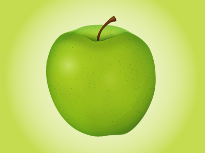 Granny Smith Goodness apple color fruit fun gradient green icon illustration vector