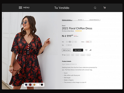 A Fashion E-Commerce Product Details Page