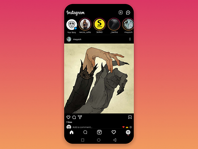 Replica of Instagram's Homepage